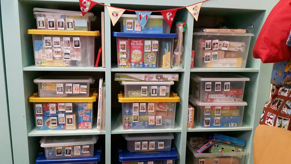 Children learning through play with educational toys